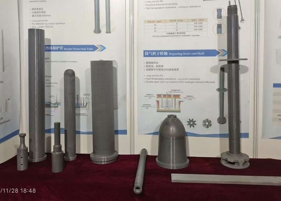 Siyah Silikon Nitrür Seramik Degazing Rotor ve Shapter Sıvı Alüminyumun Hidrojen Temizlenmesi için